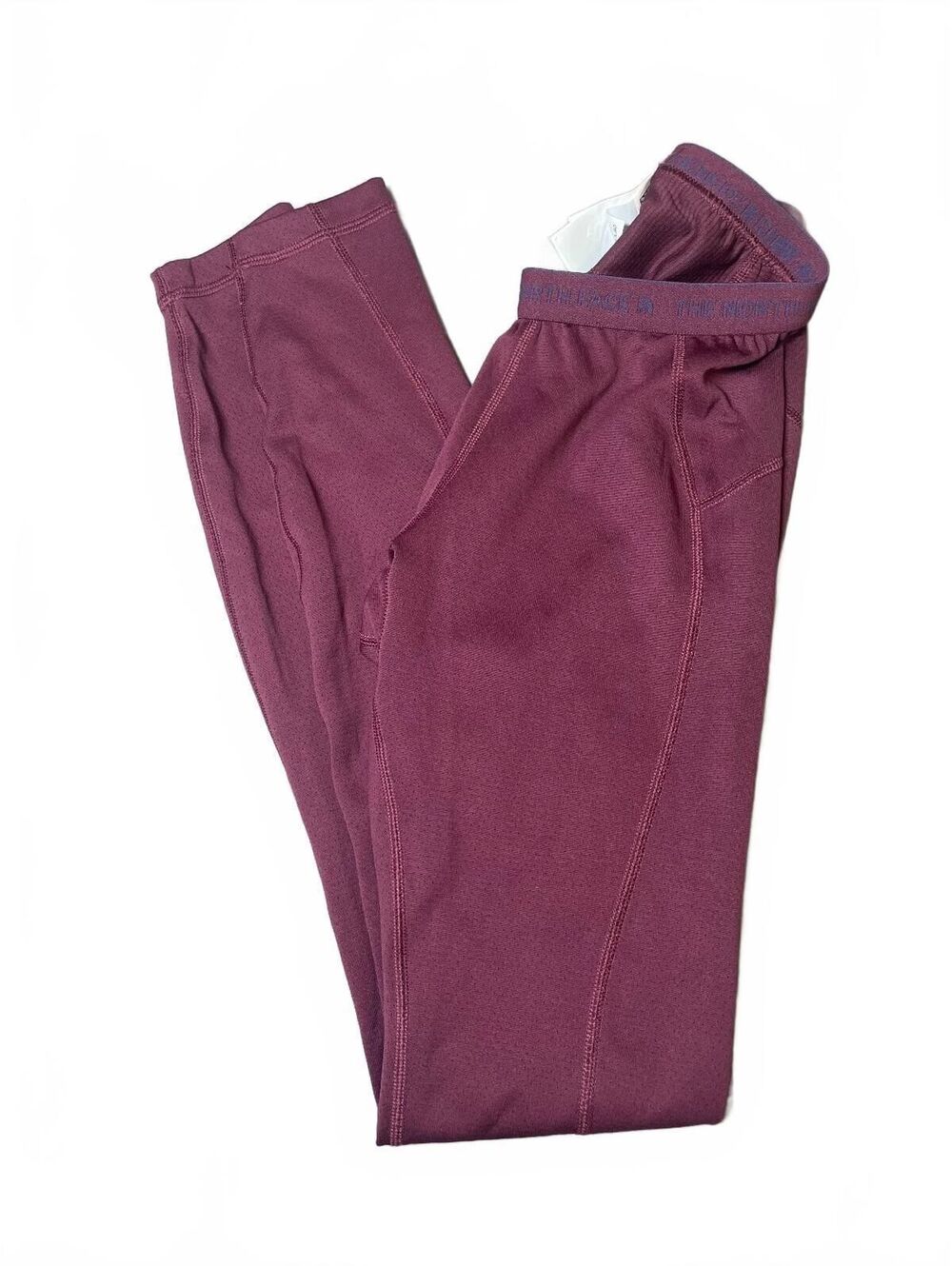 The North Face Base Wear Peforated Maroon Legging Womens XS Performance EUC-148
